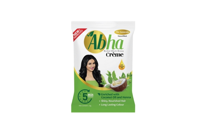 ABHA 5 MIN HERBAL BLACK HENNA CREME HAIR COLOUR 21G 