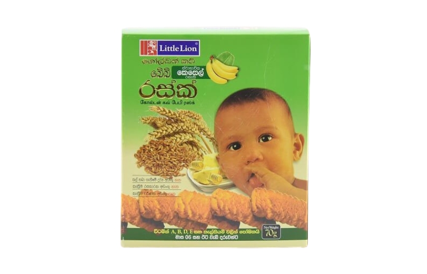 LITTLE LION GOLDEN COW BABY RUSKS 70G (BANANA)