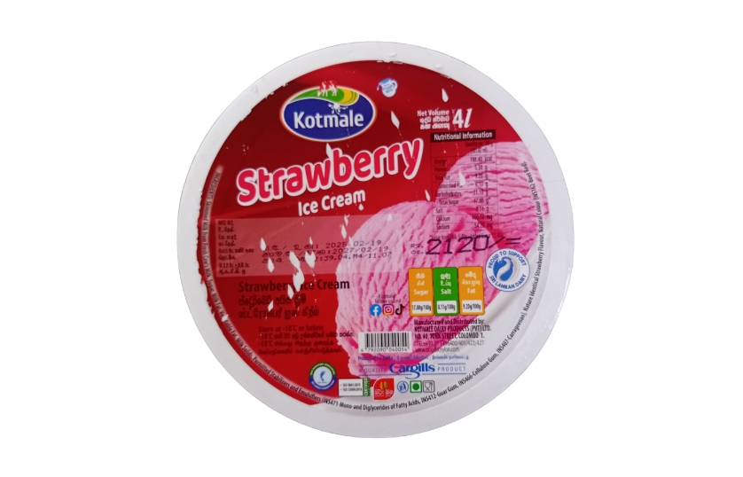 KOTMALE STRAWBERRY ICE CREAM 4L
