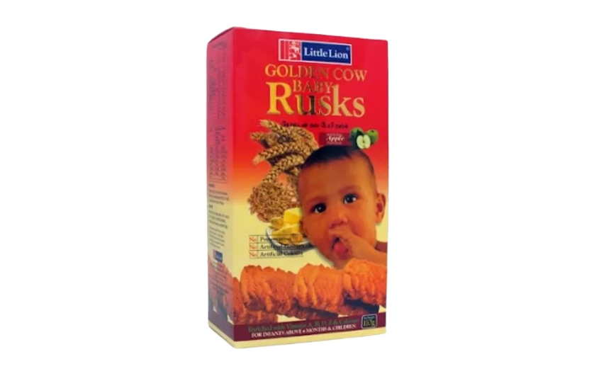 LITTLE LION GOLDEN BABY RUSKS APPLE FLAVOURED 125G