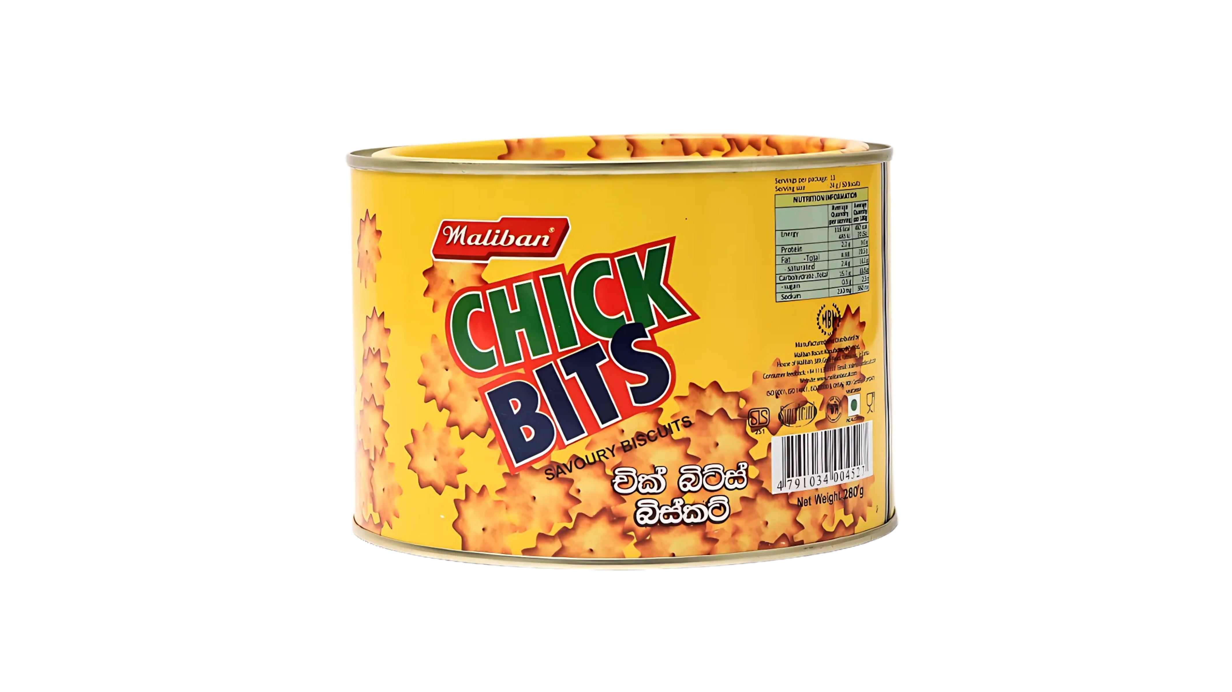 MALIBAN CHICK BITS BISCUITS  (TIN )270G