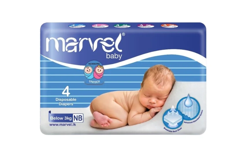 MARVEL BABY DIAPERS 4PCS – NEWBORN