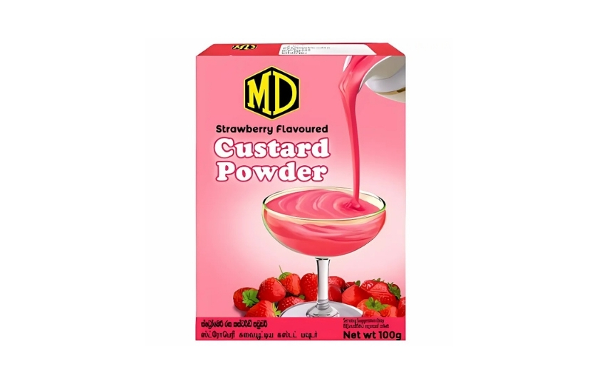 MD STRAWBERRY FLAVOURED CUSTARD POWDER 100G