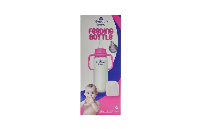 MORISON BABY FEEDING PINK BOTTLE 240ML