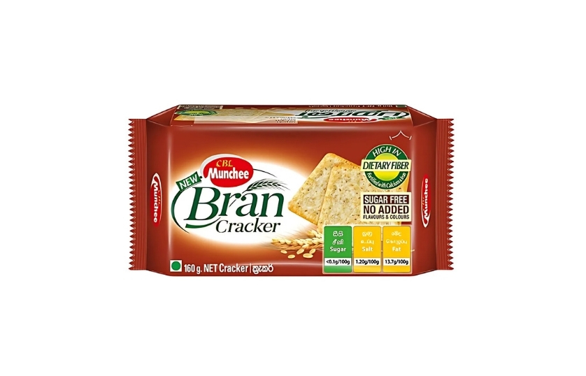 MUNCHEE BRAN CRACKER BISCUITS 160G