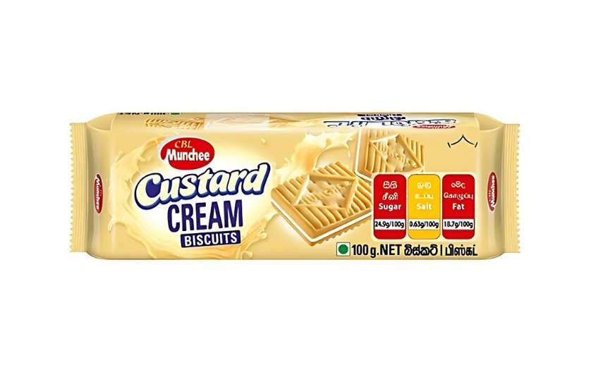 MUNCHEE CUSTARD CREAM BISCUITS 100G