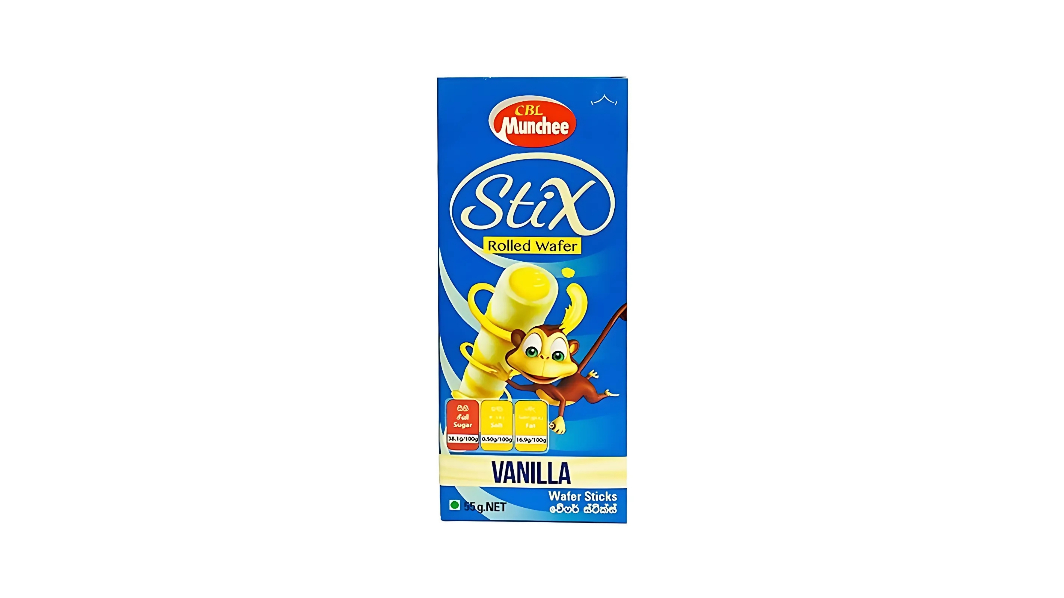 MUNCHEE VANILLA WAFER STIX 55G