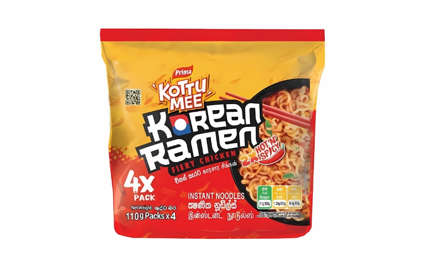 PRIMA KOTTUMEE KOREAN RAMEEN FIERY CHICKEN 4 PACK
