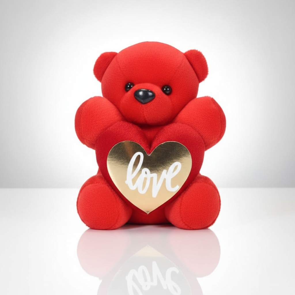 RED BEAR WITH HEART