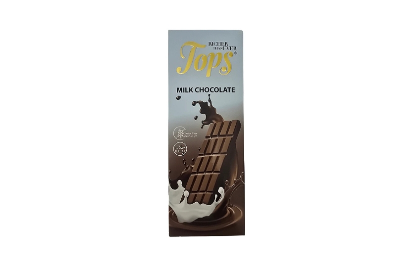 TOPS MILK CHOCOLATE SUGAR FREE 100G