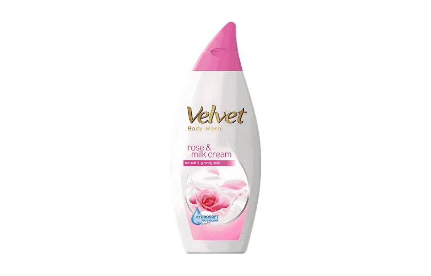 VELVET BODY WASH ROSE AND MILK 140ML