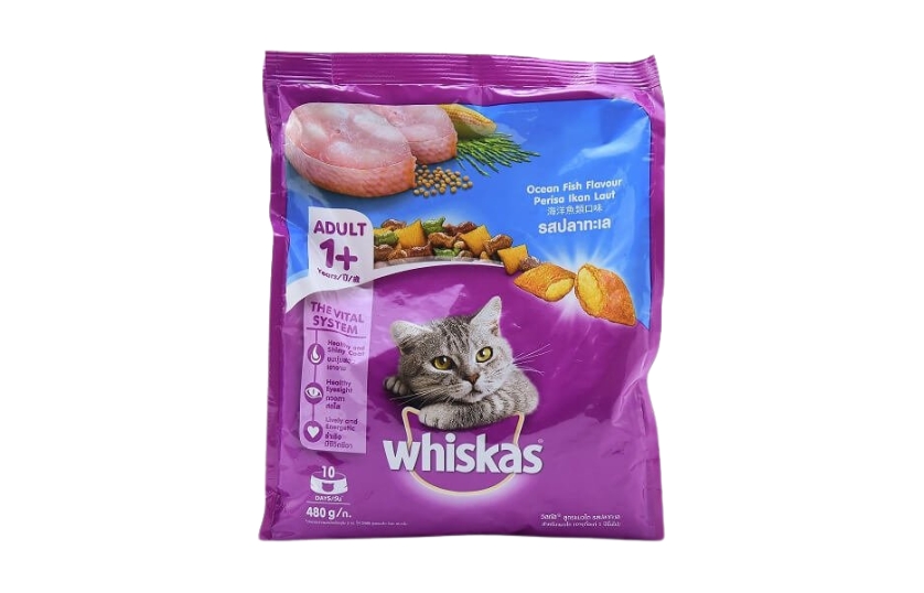 WHISKAS ADULT OCEAN FISH FLAVOUR 480G