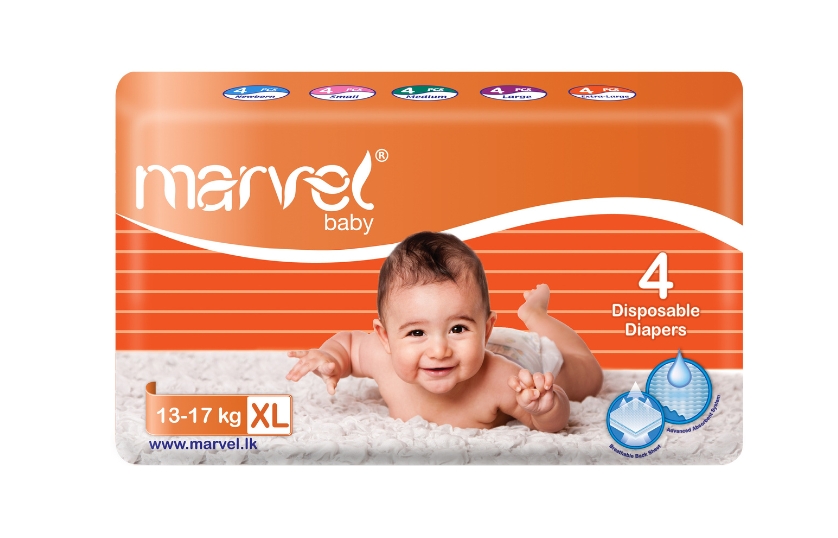  MARVEL BABY DIAPER PANTS (XL) 4PCS